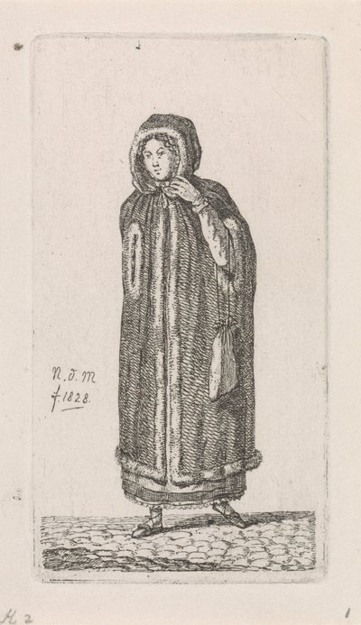 Frau mit Mantel von Anthonie Willem Hendrik Nolthenius de Man