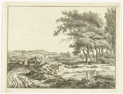 Karren auf einem Landweg bei den Dünen von Anthonie van den Bos
