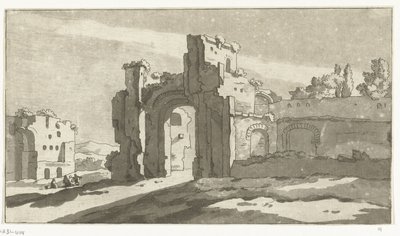 Ruinen des großen Saals der Caracalla-Thermen, Rom von Anthonie van den Bos