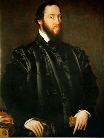 Antoine Perrenot de Granvella, Kardinal, Chefminister von Margarete von Parma, Statthalterin der Niederlande (Öl auf Eichenholz) von Anthonis van Dashorst (c.1519-1576/77) Mor