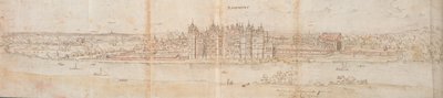Richmond Palace von der anderen Seite der Themse, 1562 von Anthonis van den Wyngaerde