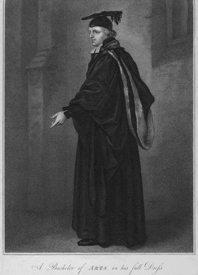Ein Bachelor of Arts in seiner vollen Kleidung, 1796 von Anthony Cardon