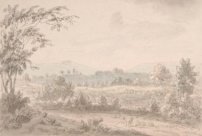 Landschaft mit Schäfer und Schafen von Anthony Devis