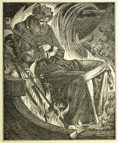 Tod von König Warwulf, veröffentlicht 1915 von Anthony Frederick Augustus Sandys