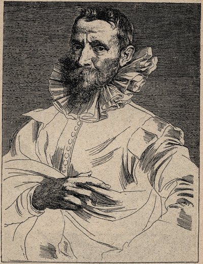 Jan Brueghel der Ältere (oder der Ain, bekannt als Brueghel de Velours) (1568-1625) - Jan Brueghel der Ältere - Gravur nach Anthony van Dyck von Anthony van (after) Dyck