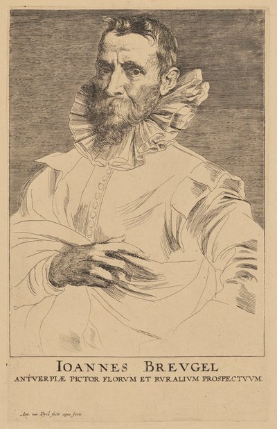 Porträt von Jan Bruegel der Ältere von Anthony van Dyck
