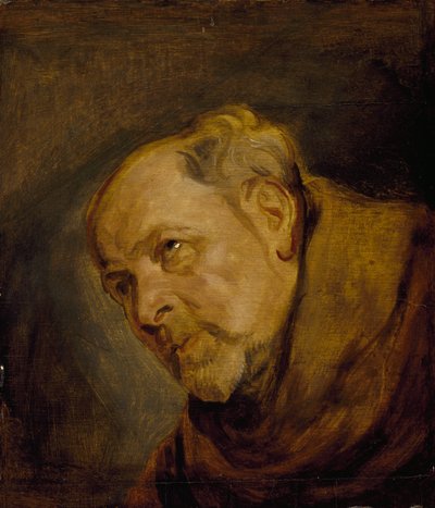 Kopf eines Mönchs (Jan Malderus, Bischof von Antwerpen, als Heiliger Bonaventura) von Anthony van Dyck
