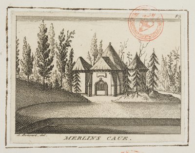 Ansicht der Merlin-Höhle, Kew Gardens, Illustration aus 