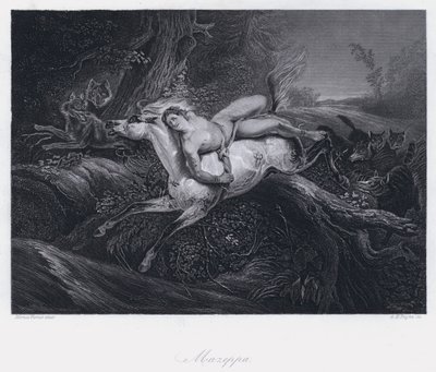 Mazeppa (Stich) von Antoine Charles Horace Vernet