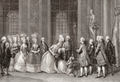 Marie Antoinette besucht von der Familie Bellegarde von Antoine Jean Duclos