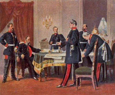 Kriegsrat in Versailles von Anton Alexander von (after) Werner