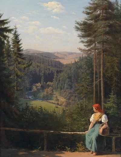 Rast im Algen Thal bei Tachau von Anton Ebert