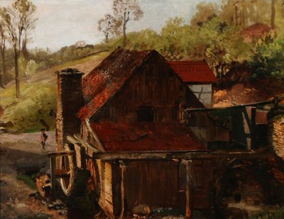 Hinter einer Wassermühle von Anton Eduard Kieldrup