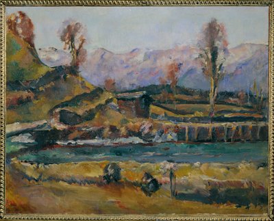 Landschaft bei Maishofen, Österreich von Anton Faistauer