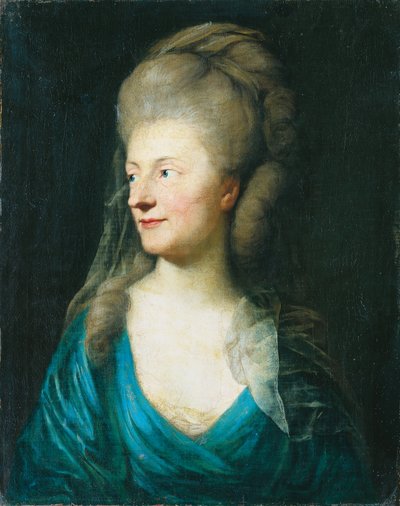 Porträt von Johanna Henriette Louise Gräfin von Bestucheff-Rumin, geborene von Carlowitz (1717-1787) (?) von Anton Graff