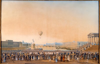 Einzug von Ludwig XVIII., König von Frankreich (1755-1824) in Paris am 3. Mai 1814. Gemälde von Antoine Ignace Melling (1763-1831) von Anton Ignaz Melling