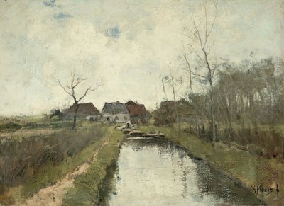 Haus an einem Graben von Anton Mauve