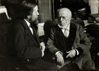 A. v. Menzel in seiner Wohnung mit A. v. Werner von Anton Alexander von Werner