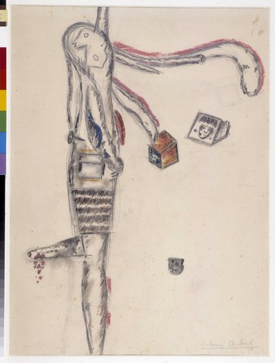 Zeichnung von Antonin Artaud (1896-1948). 1945 Dim cm 63X48 Musee Cantini, Marseille von Antonin Artaud