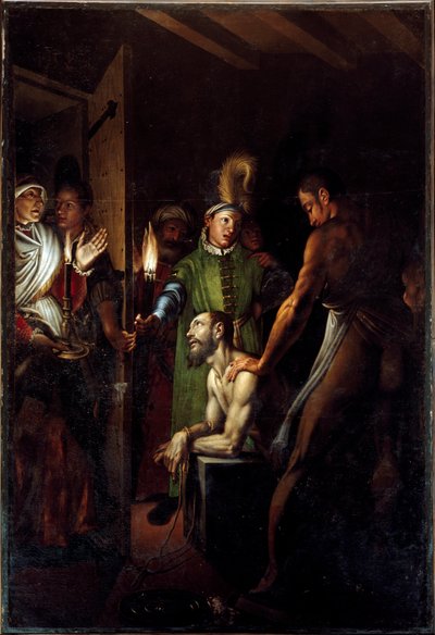 Die Enthauptung von Johannes dem Täufer. Gemälde von Antonio Campi (1524-1587) ca. 1571 Kirche San Paolo Converso in Mailand von Antonio Campi