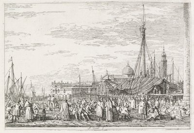 Ansichten: Der Markt auf dem Molo, 1735-1746 von Giovanni Antonio Canal