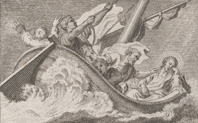 Christus auf einem Boot mit Fischern, ca. 1760-93 von Antonio Capellan
