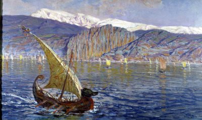 Der Libanon vom Meer aus von Antonio Munoz Degrain