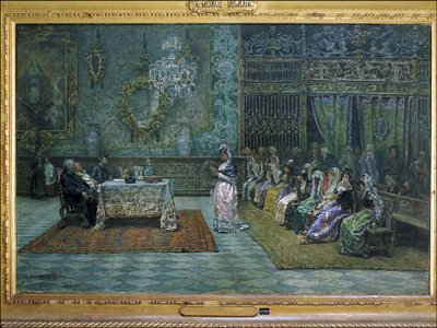 Überprüfung der Lehre im Pfarrhaus von Granada, spätes 19. Jahrhundert von Antonio Munoz Degrain