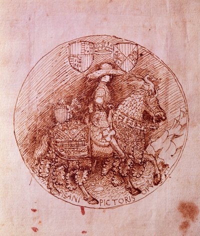 Entwurf der Medaille von Alfonso von Aragon von Antonio Pisanello