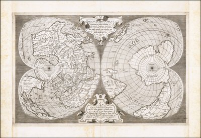 Doppelte herzförmige Weltkarte von Antonio Salamanca von Antonio Salamanca