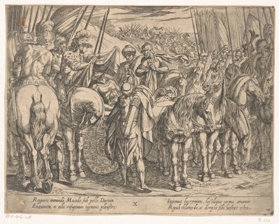 Alexander der Große findet den Körper von Darius von Antonio Tempesta