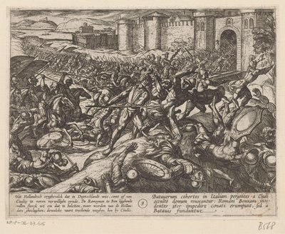 Die Römer werden von den niederländischen Truppen bei Bonn besiegt von Antonio Tempesta