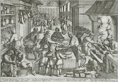 Januar: Eine Küche von Antonio Tempesta