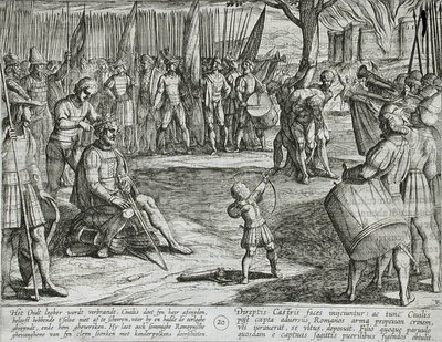Das Brennen der alten Festung von Antonio Tempesta