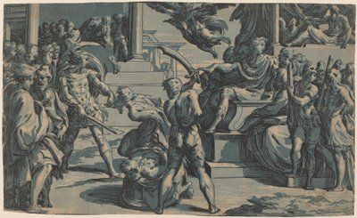 Das Martyrium der Heiligen Peter und Paul, um 1530 von Antonio da Trento