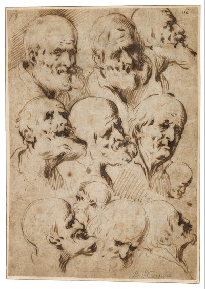 Studie der Köpfe der Apostel von Antonio del Castillo y Saavedra