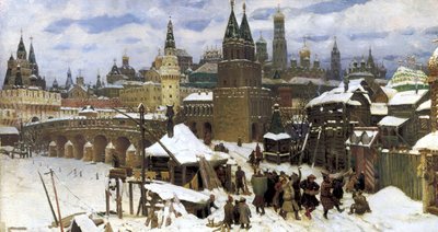 Moskau im 17. Jahrhundert. Die Allerheiligenbrücke von Apollinari Mikhailovich Vasnetsov