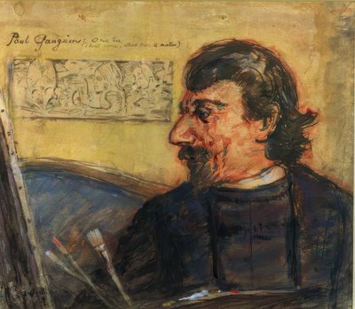 Porträt von Paul Gauguin von Archibald Standish Hartrick