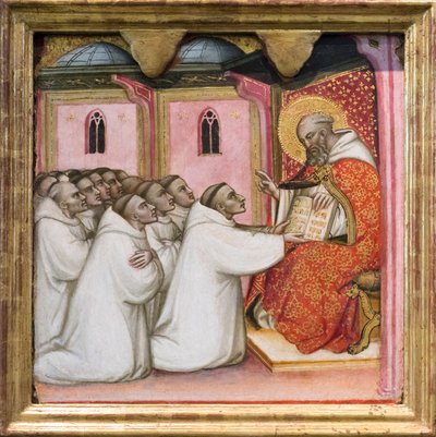 St. Benedikt segnet die Mönche von Aretino Luca Spinello or Spinelli