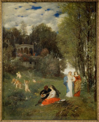 Ideale Frühlingslandschaft von Arnold Böcklin