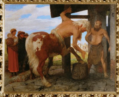 Kentaur in der Dorfschmiede von Arnold Böcklin