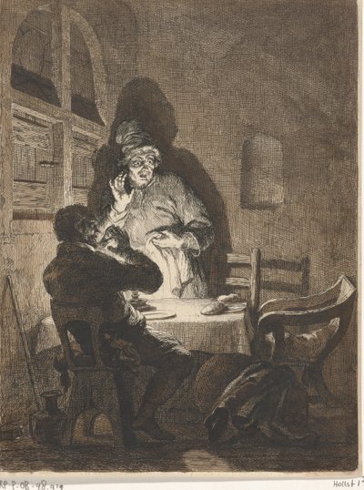 Das Mahl in Emmaus von Arnold Houbraken