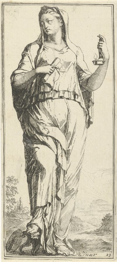 Personifikation des Feuers von Arnold Houbraken