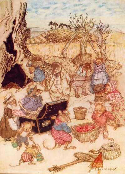 Illustration für Der Wind in den Weiden von Kenneth Grahame von Arthur (after) Rackham