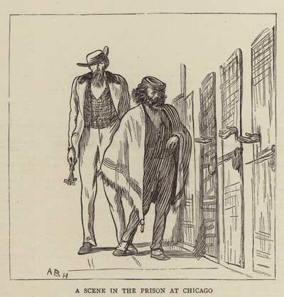 Eine Szene im Gefängnis von Chicago von Arthur Boyd Houghton