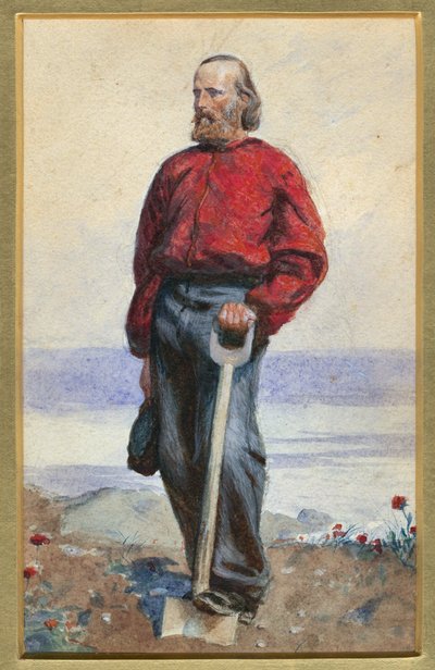 Giuseppe Garibaldi auf der Insel Capri von Arthur Boyd Houghton