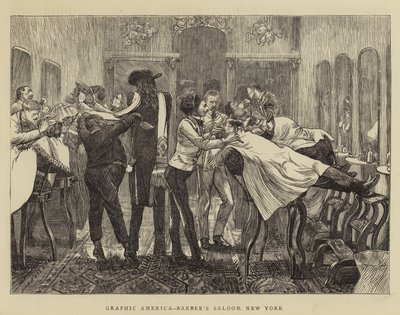 Grafisches Amerika, Friseursalon, New York von Arthur Boyd Houghton