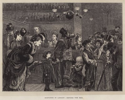 Skizzen in London, vor der Bar von Arthur Boyd Houghton