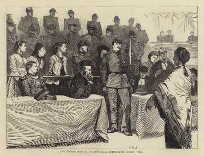 Die Kriegsgerichte in Versailles, Petroleusen vor Gericht von Arthur Boyd Houghton