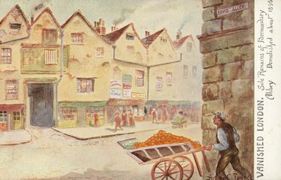 Verschwundenes London - Einzige Überreste der Bermondsey Abbey, abgerissen um 1896 von Arthur Charles Payne
